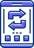 Refresh Filled Slip Style Icon vector
