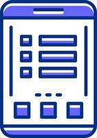Menu Filled Slip Style Icon vector