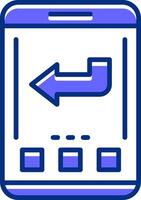 Back Filled Slip Style Icon vector