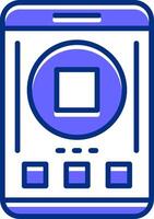 Stop Filled Slip Style Icon vector