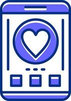 Like Filled Slip Style Icon vector