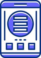 Hamburger menu Filled Slip Style Icon vector