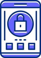 Lock Filled Slip Style Icon vector