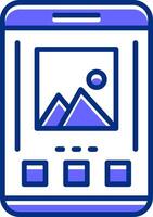 Image Filled Slip Style Icon vector