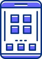 Menu Filled Slip Style Icon vector