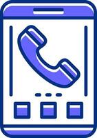 Phone Filled Slip Style Icon vector