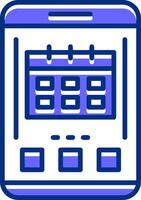Calendar Filled Slip Style Icon vector