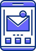 Mail Filled Slip Style Icon vector