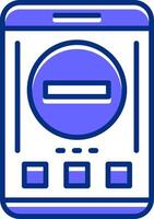 Remove Filled Slip Style Icon vector