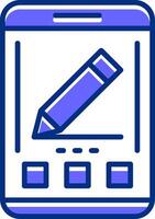 Edit Filled Slip Style Icon vector