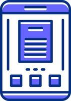 Document Filled Slip Style Icon vector