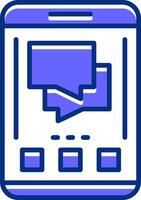 Chat Filled Slip Style Icon vector