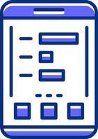 Statistics Filled Slip Style Icon vector