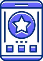Star Filled Slip Style Icon vector