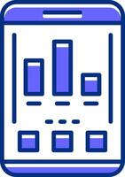 Chart Filled Slip Style Icon vector