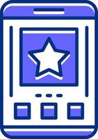 Star Filled Slip Style Icon vector