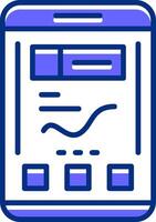 Analytics Filled Slip Style Icon vector