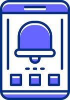Bell Filled Slip Style Icon vector