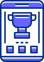 Trophy Filled Slip Style Icon vector
