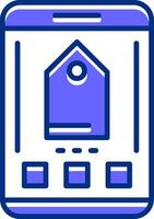 Tag Filled Slip Style Icon vector