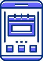 Calendar Filled Slip Style Icon vector