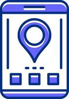 Location Filled Slip Style Icon vector
