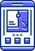 GPS Filled Slip Style Icon vector