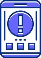 Warning Filled Slip Style Icon vector