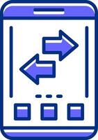 Refresh Filled Slip Style Icon vector