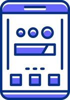 Loading Filled Slip Style Icon vector