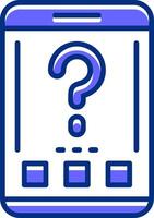 Question mark Filled Slip Style Icon vector