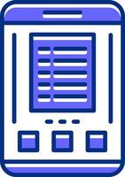 List Filled Slip Style Icon vector