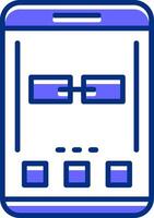 Link Filled Slip Style Icon vector