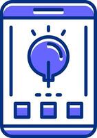 Lightbulb Filled Slip Style Icon vector