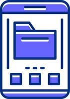 Folder Filled Slip Style Icon vector