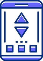 Sort Filled Slip Style Icon vector
