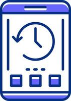 History Filled Slip Style Icon vector