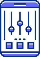 Settings Filled Slip Style Icon vector