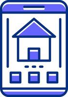 Home Filled Slip Style Icon vector