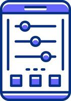 Settings Filled Slip Style Icon vector