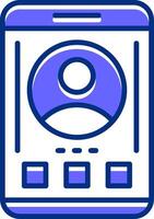 Profile Filled Slip Style Icon vector