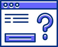 FAQ Filled Slip Style Icon vector