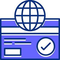 Payment Gateway Filled Slip Style Icon vector