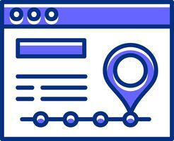 Tracking Filled Slip Style Icon vector