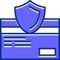 Secure Checkout Filled Slip Style Icon vector