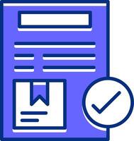 Order Confirmation Filled Slip Style Icon vector