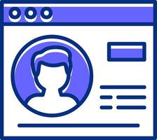 User Profile Filled Slip Style Icon vector