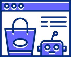 Virtual Shopping Assistant Filled Slip Style Icon vector