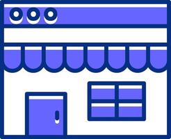 Online Store Filled Slip Style Icon vector