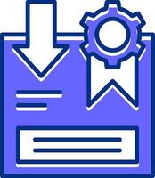 Return Policy Filled Slip Style Icon vector